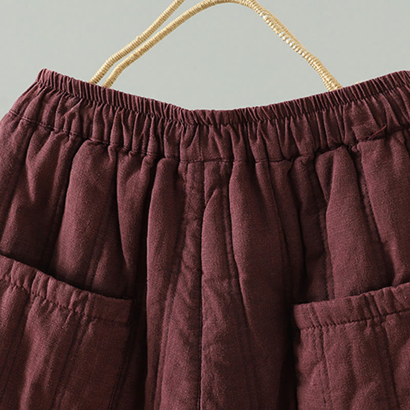 Breathable Cotton Slim-Fit Carrot Ankle-Length Meditation Pants