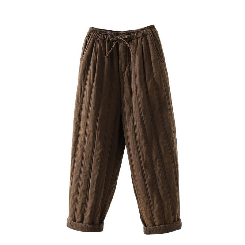 Breathable Cotton Slim-Fit Carrot Ankle-Length Meditation Pants