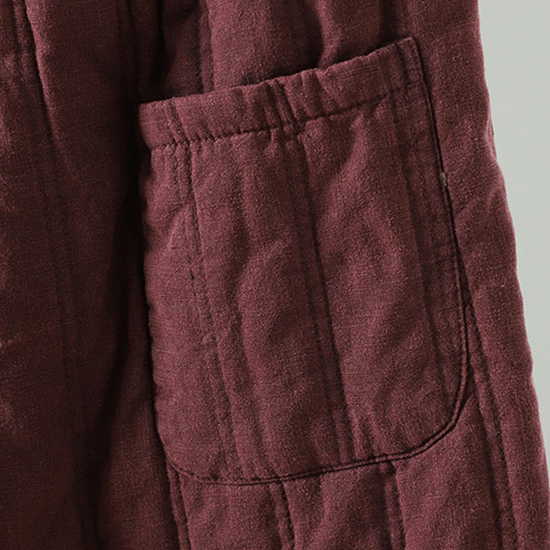 Breathable Cotton Slim-Fit Carrot Ankle-Length Meditation Pants