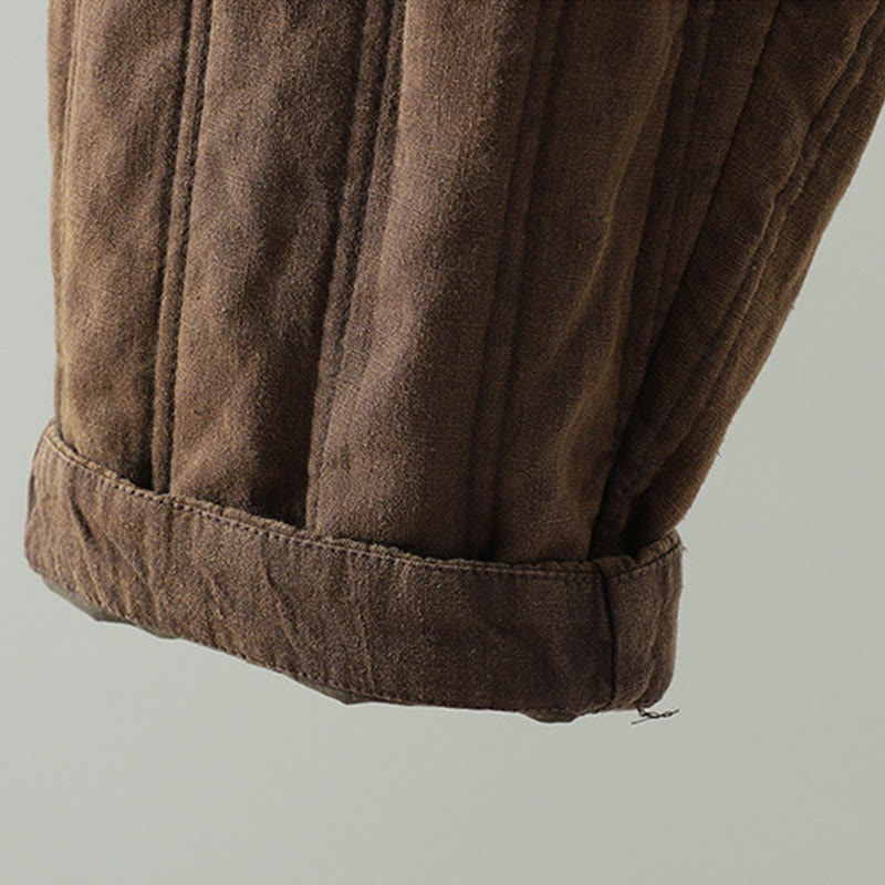 Breathable Cotton Slim-Fit Carrot Ankle-Length Meditation Pants