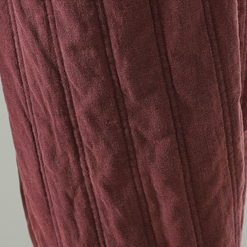 Breathable Cotton Slim-Fit Carrot Ankle-Length Meditation Pants