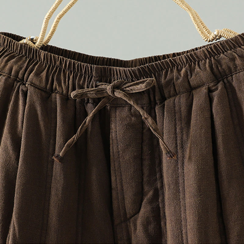 Breathable Cotton Slim-Fit Carrot Ankle-Length Meditation Pants