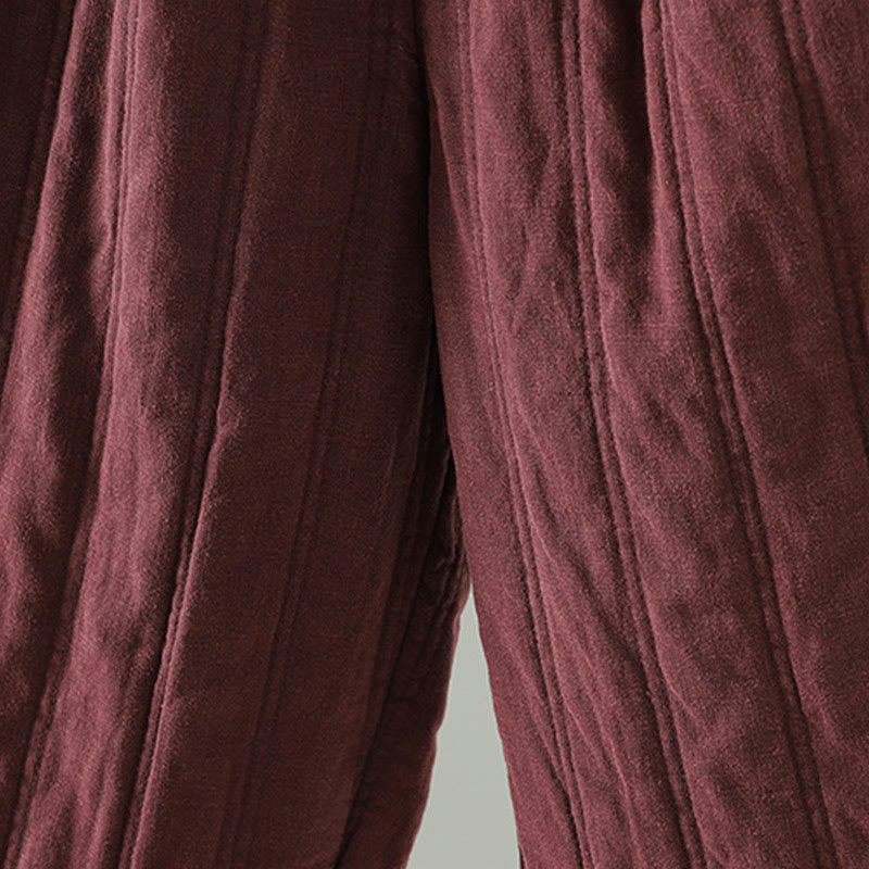 Breathable Cotton Slim-Fit Carrot Ankle-Length Meditation Pants