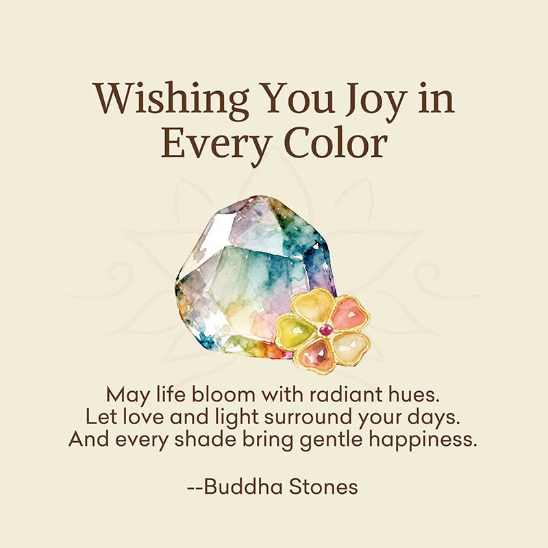 "Wishing You Joy in Every Color" Tourmaline Jade Bracelet Includes Gift Message Card