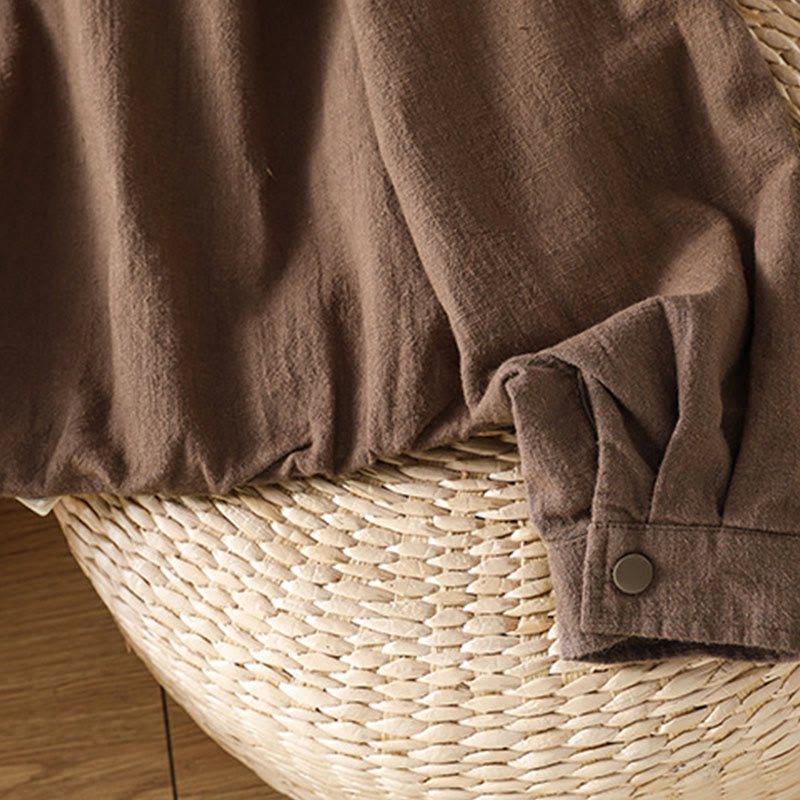 Women's Cotton Zipper Design Double Layer Long Sleeve Jacket With Pockets