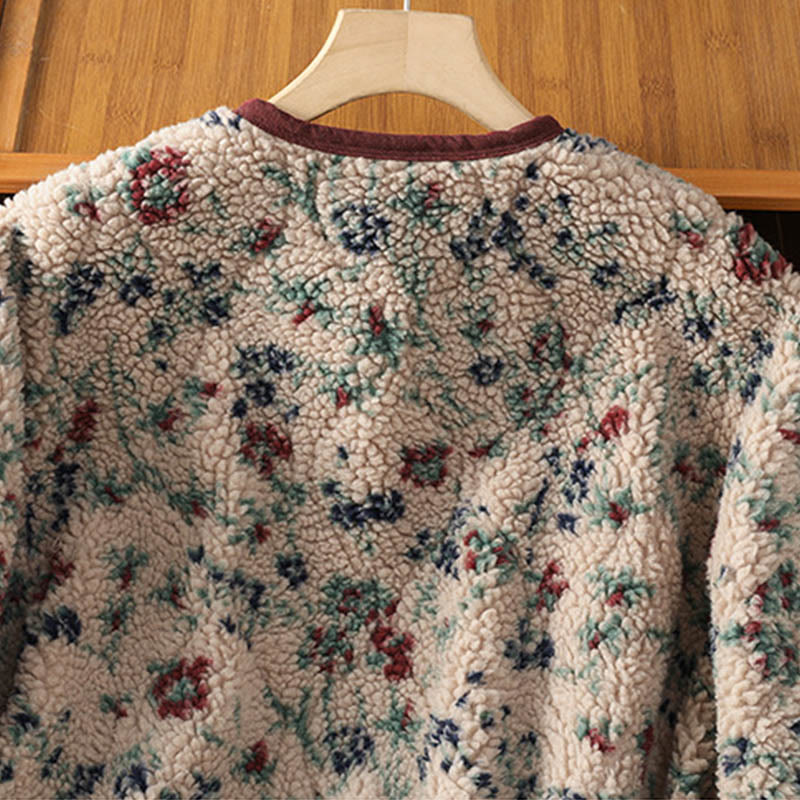 Tactile Cotton Buttoned Thermal Meditation Jacket