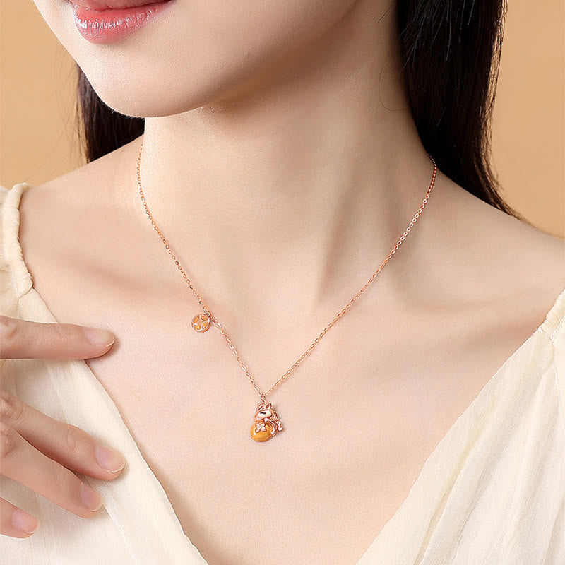 925 Sterling Silver Year Of The Horse Coins Design Blessing Necklace Pendant