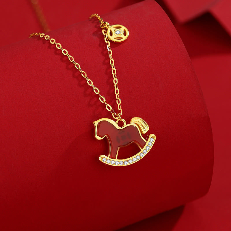 925 Sterling Silver Red String Horse Zodiac Bracelet & Jewelry Collection