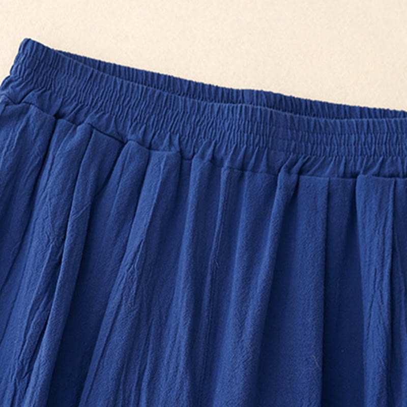 Breathable Cotton Cropped Tapered Daily Grounding Pants