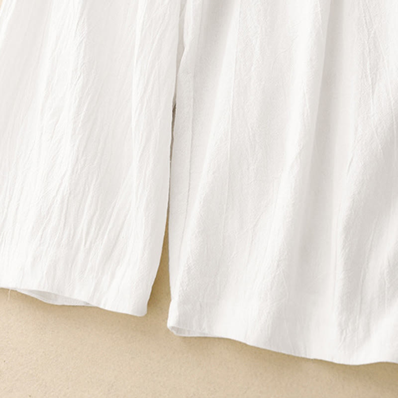 Breathable Cotton Cropped Tapered Daily Grounding Pants