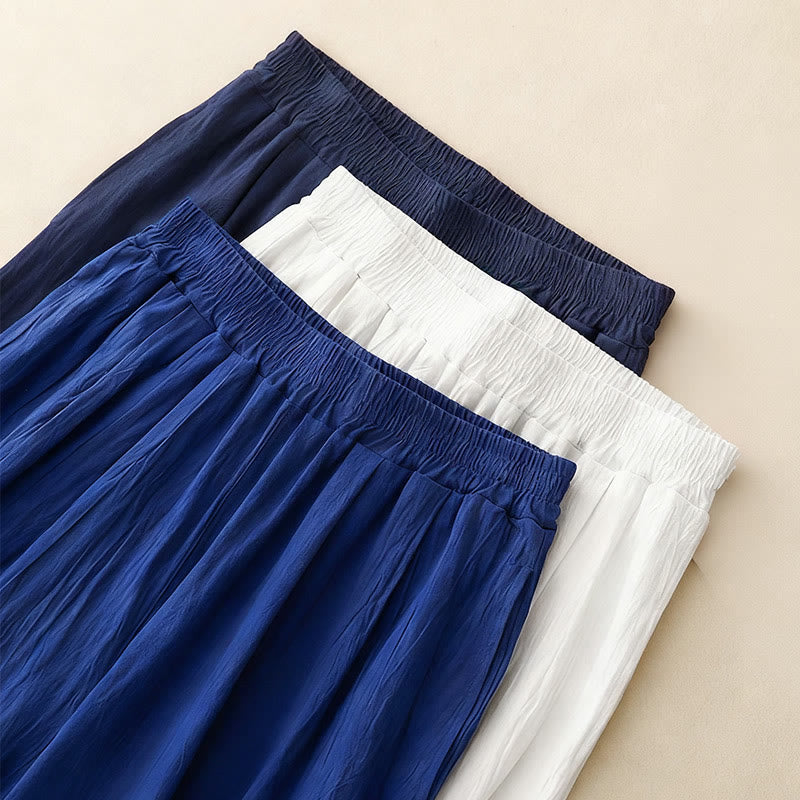 Breathable Cotton Cropped Tapered Daily Grounding Pants