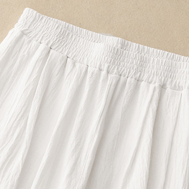 Breathable Cotton Cropped Tapered Daily Grounding Pants