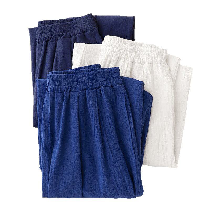 Breathable Cotton Cropped Tapered Daily Grounding Pants