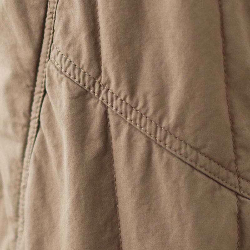 Winter Plain High Waist Cotton Women's Harem Thermal Elastic Waist Pants With Pockets