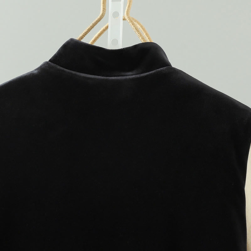 White Flower Embroidery Pattern Women's Sleeveless Vest Waistcoat