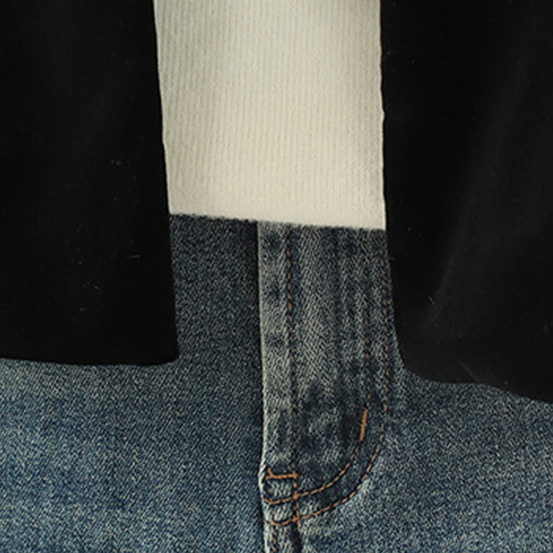 White Flower Embroidery Pattern Women's Sleeveless Vest Waistcoat