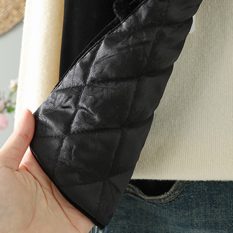 White Flower Embroidery Pattern Women's Sleeveless Vest Waistcoat