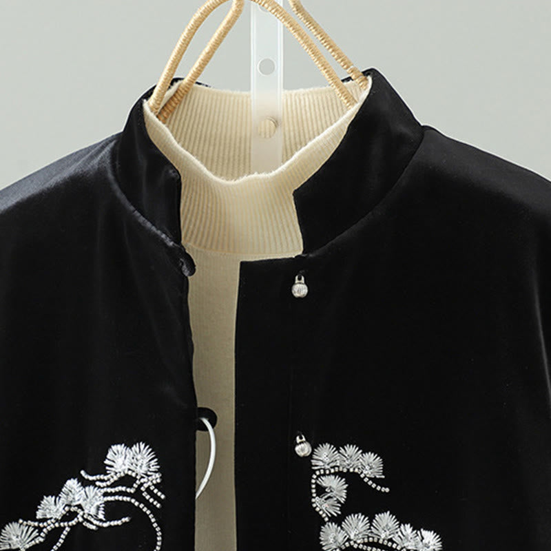 White Flower Embroidery Pattern Women's Sleeveless Vest Waistcoat