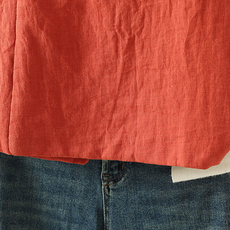 Tactile Cotton Floral Frog-Button Meditation Waistcoat