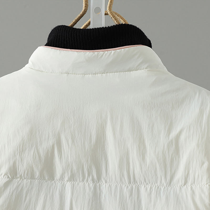 Peach Blossom Embroidered Cotton-Blend Thermal Meditation Jacket