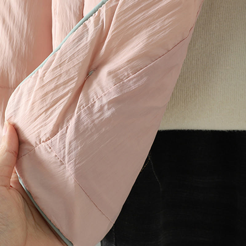 Peach Blossom Embroidered Cotton-Blend Thermal Meditation Jacket