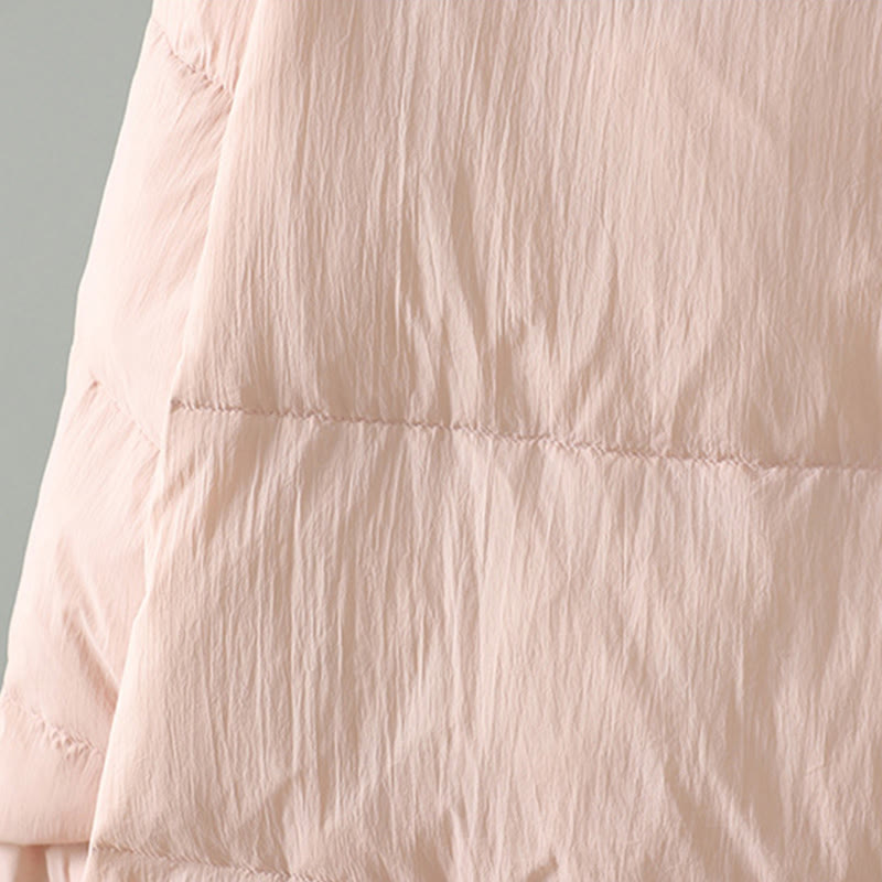 Peach Blossom Embroidered Cotton-Blend Thermal Meditation Jacket