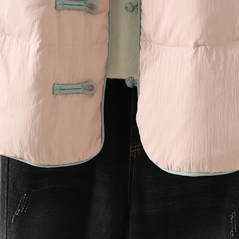 Peach Blossom Embroidered Cotton-Blend Thermal Meditation Jacket