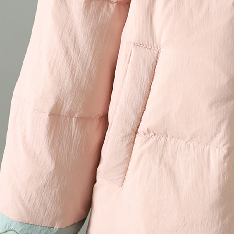 Peach Blossom Embroidered Cotton-Blend Thermal Meditation Jacket