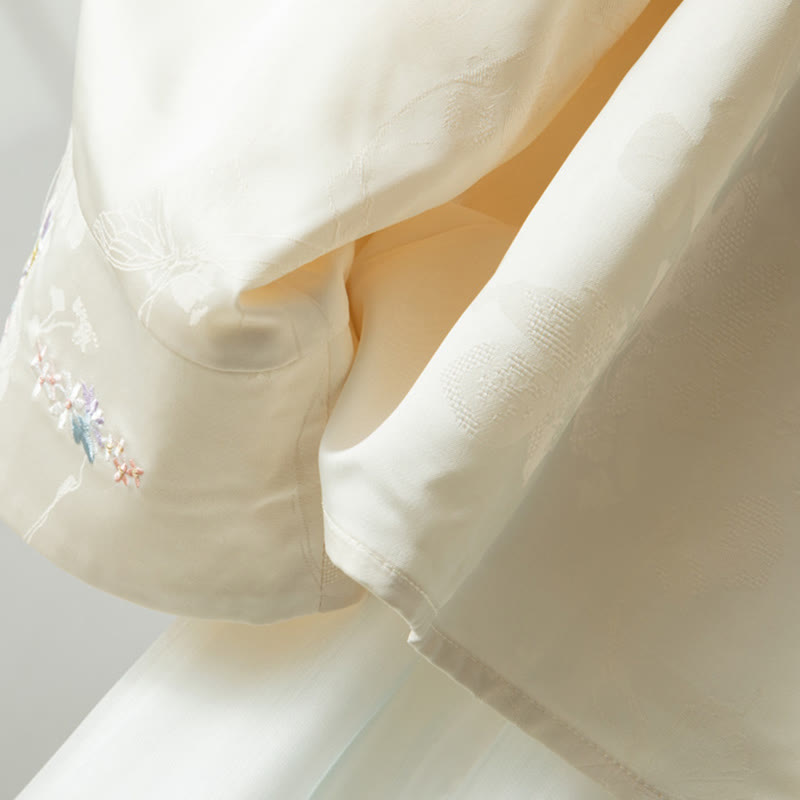 Thick Fabric Stand-Collar Frog-Button Meditation Jacket