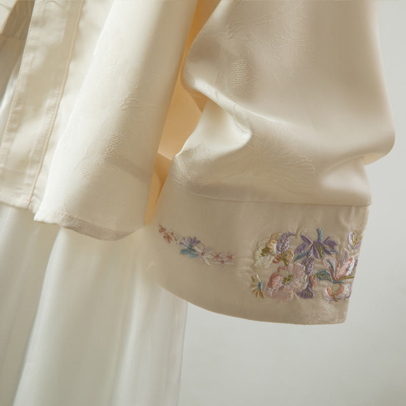 Thick Fabric Stand-Collar Frog-Button Meditation Jacket