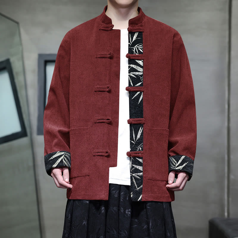 Tactile Corduroy Cotton Frog-Button Mindful Men's Jacket