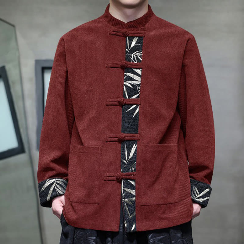 Tactile Corduroy Cotton Frog-Button Mindful Men's Jacket