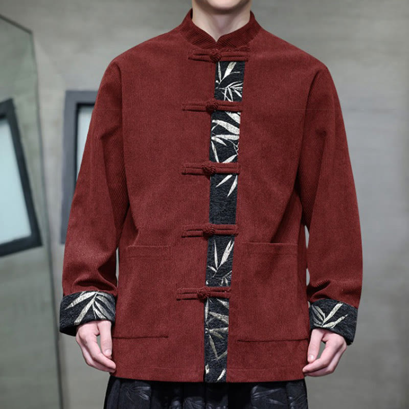 Tactile Corduroy Cotton Frog-Button Mindful Men's Jacket