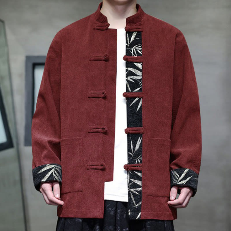 Tactile Corduroy Cotton Frog-Button Mindful Men's Jacket