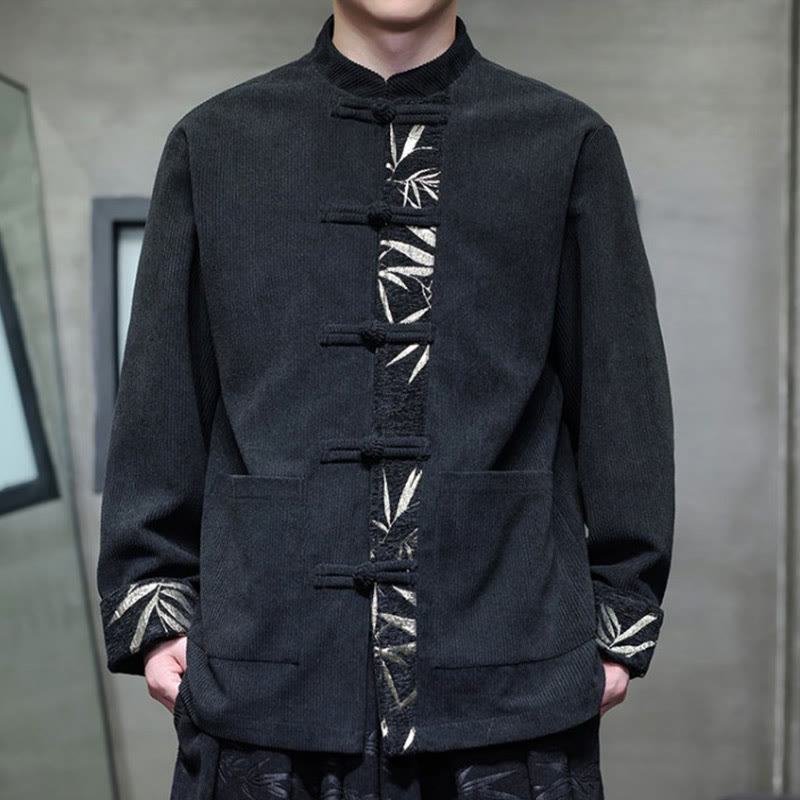 Tactile Corduroy Cotton Frog-Button Mindful Men's Jacket