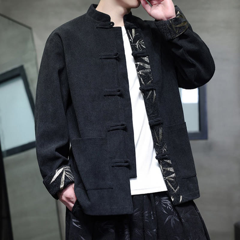 Tactile Corduroy Cotton Frog-Button Mindful Men's Jacket