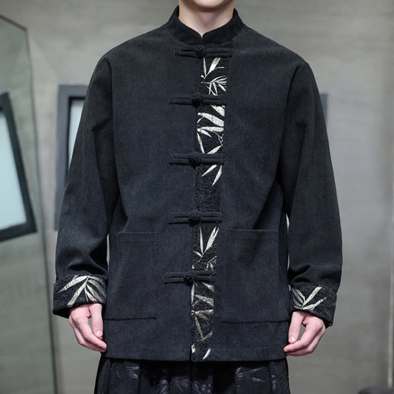 Tactile Corduroy Cotton Frog-Button Mindful Men's Jacket