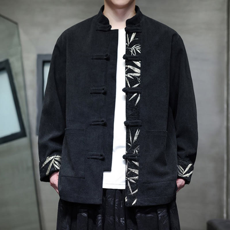 Tactile Corduroy Cotton Frog-Button Mindful Men's Jacket