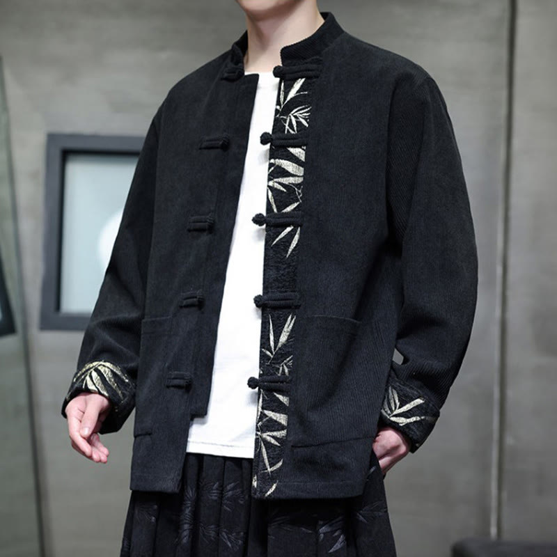Tactile Corduroy Cotton Frog-Button Mindful Men's Jacket