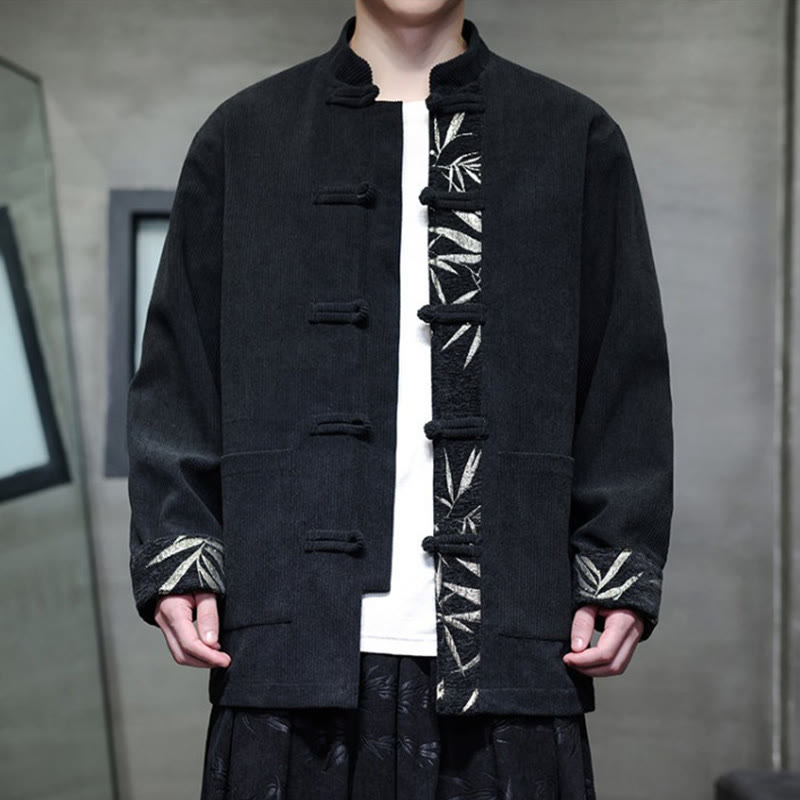 Tactile Corduroy Cotton Frog-Button Mindful Men's Jacket