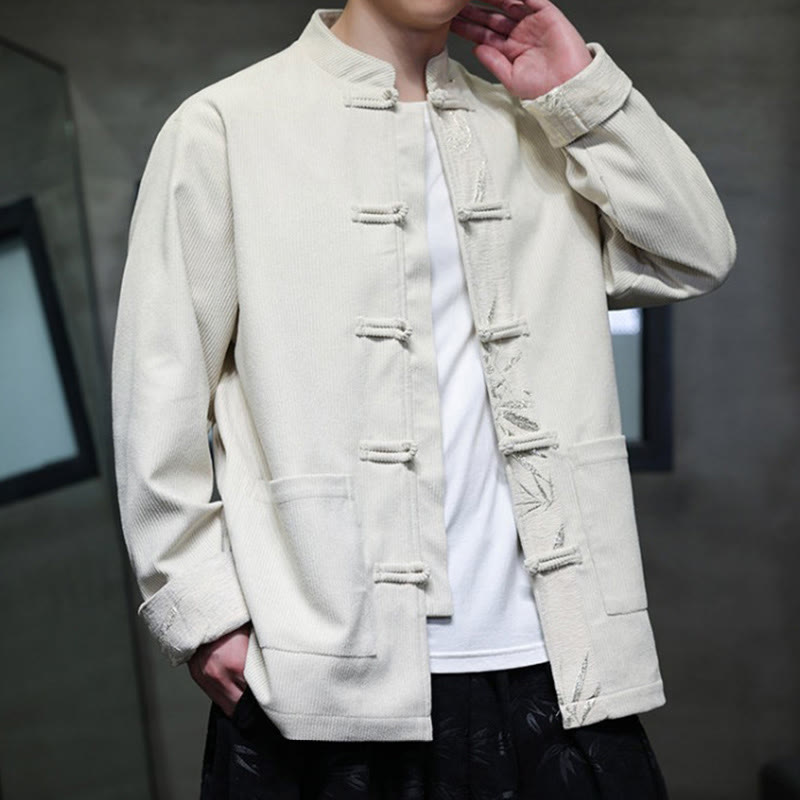 Tactile Corduroy Cotton Frog-Button Mindful Men's Jacket