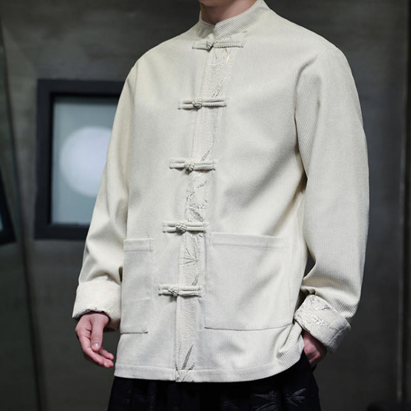 Tactile Corduroy Cotton Frog-Button Mindful Men's Jacket