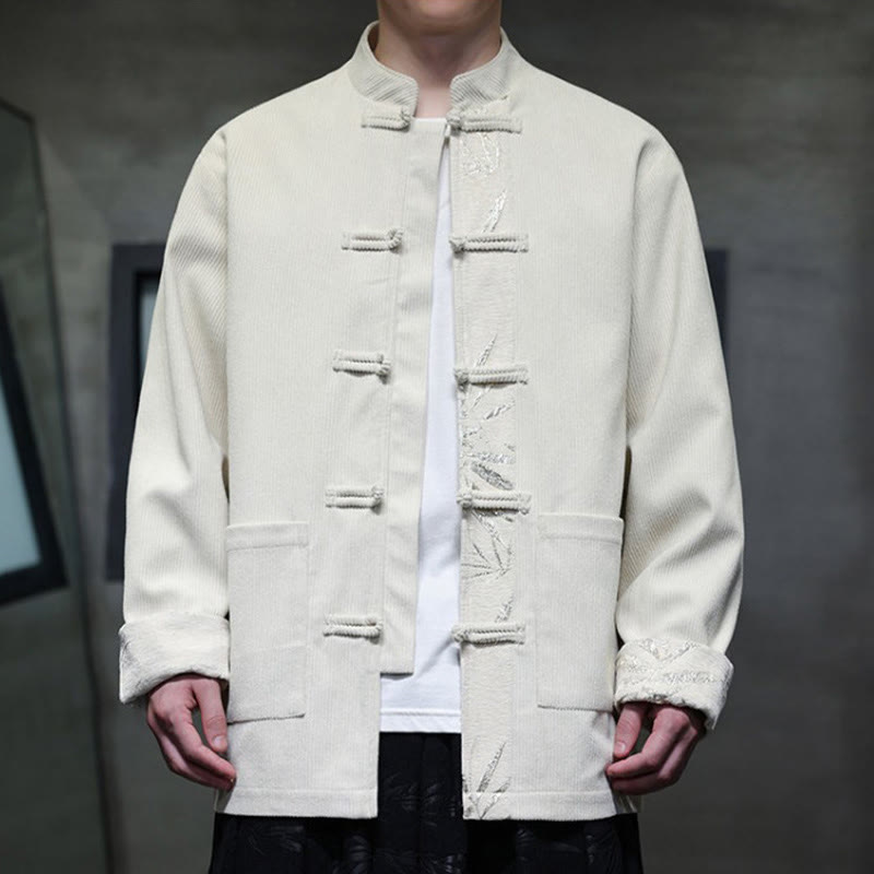 Tactile Corduroy Cotton Frog-Button Mindful Men's Jacket
