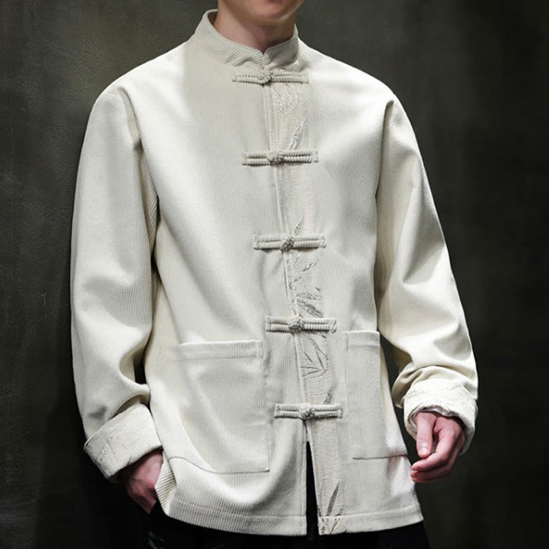 Tactile Corduroy Cotton Frog-Button Mindful Men's Jacket