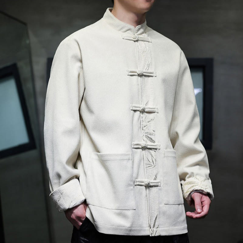 Tactile Corduroy Cotton Frog-Button Mindful Men's Jacket