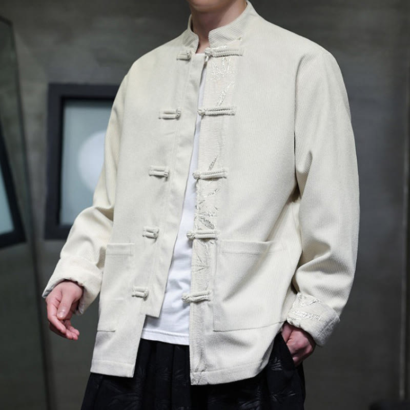Tactile Corduroy Cotton Frog-Button Mindful Men's Jacket