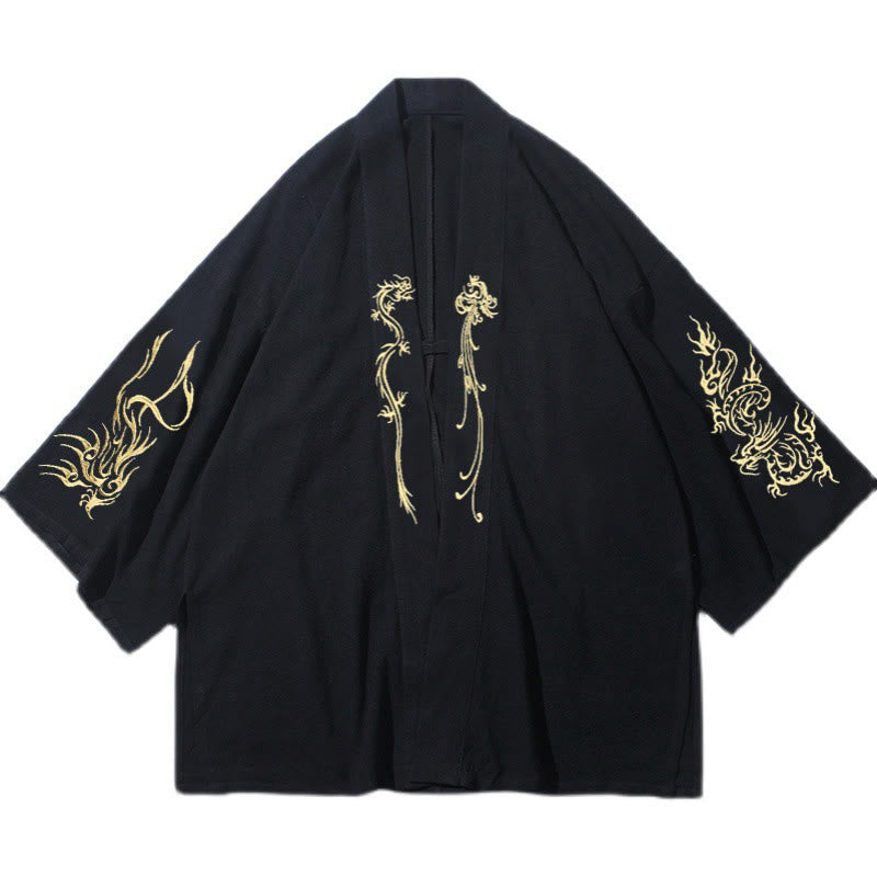 Lightweight Cotton Open Front Meditation Kimono Jacket