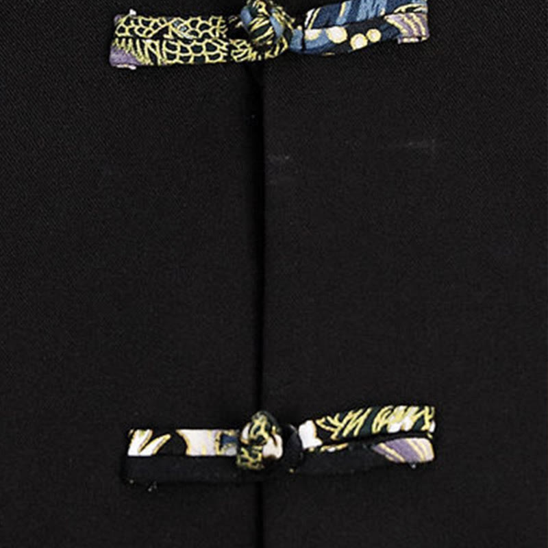 Tactile Wave-Detail Men's Meditation and Tai Chi Two-Piece Set