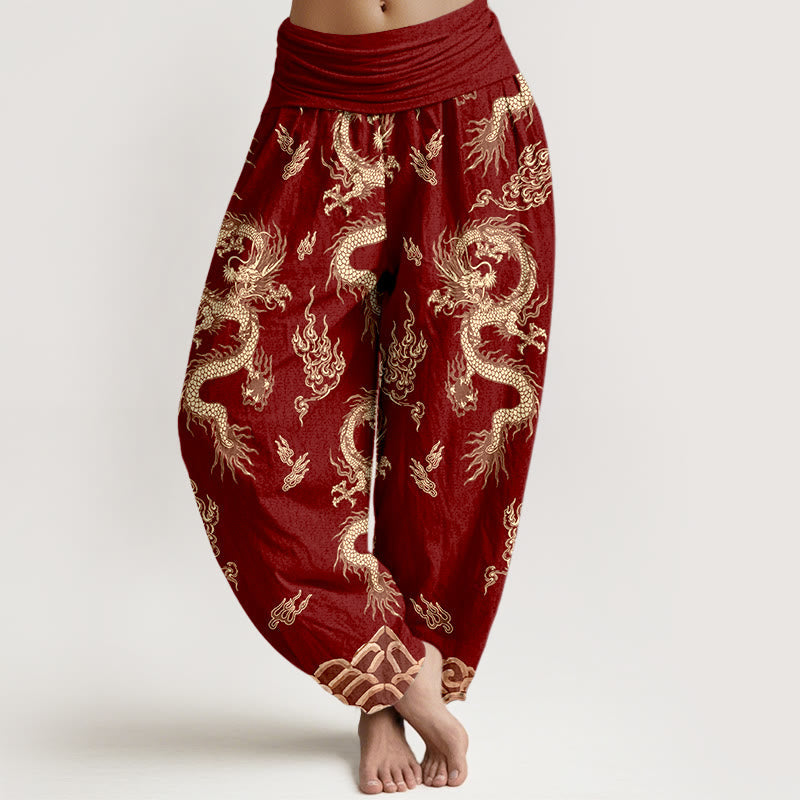 Pure Cotton Cloud Pattern Mindful Harem Pants