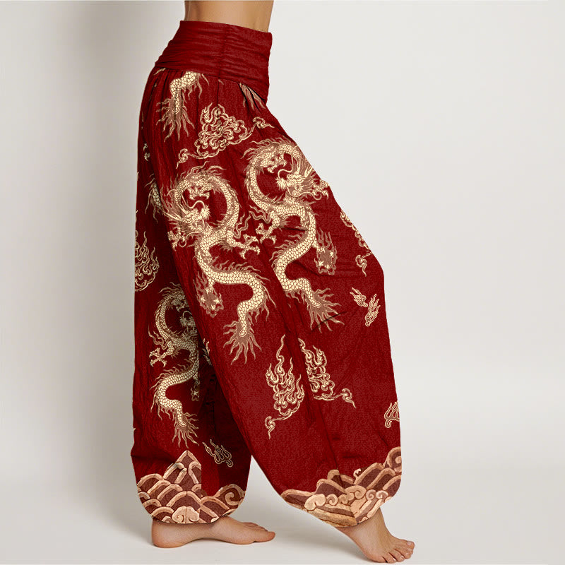 Pure Cotton Cloud Pattern Mindful Harem Pants